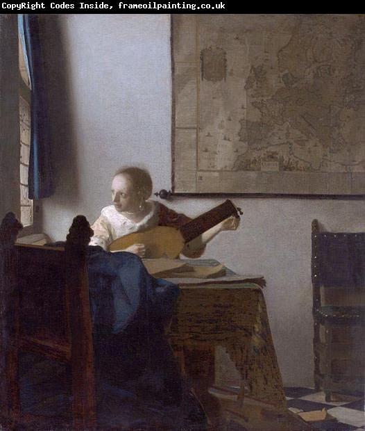 Johannes Vermeer Woman with a lute.